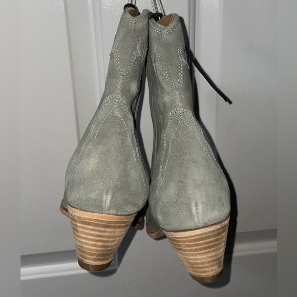 Free People New Frontier Women’s Western Boots Pointed Toe Light Sage - Picture 4 of 7